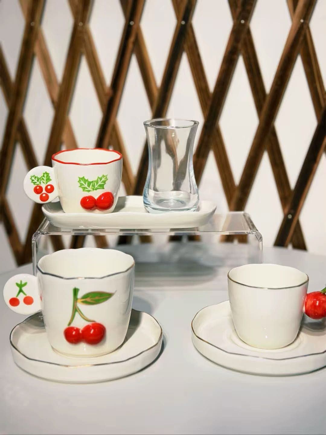 🍒 طقم مجات الكرز الأنيق